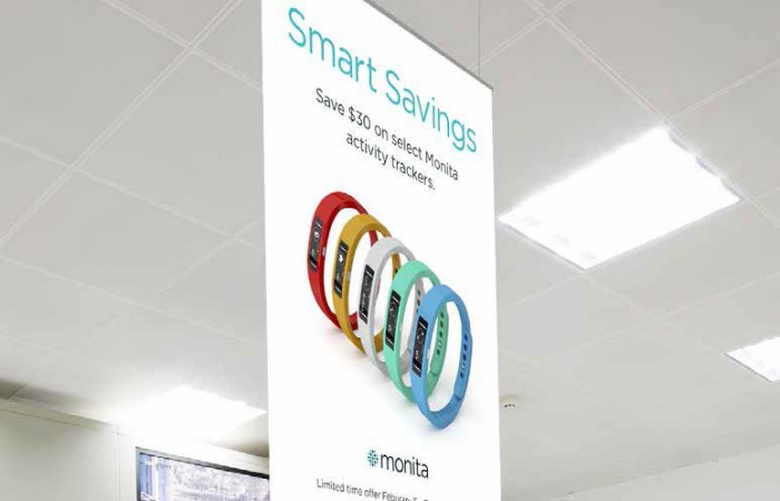 Indoor promotional graphics